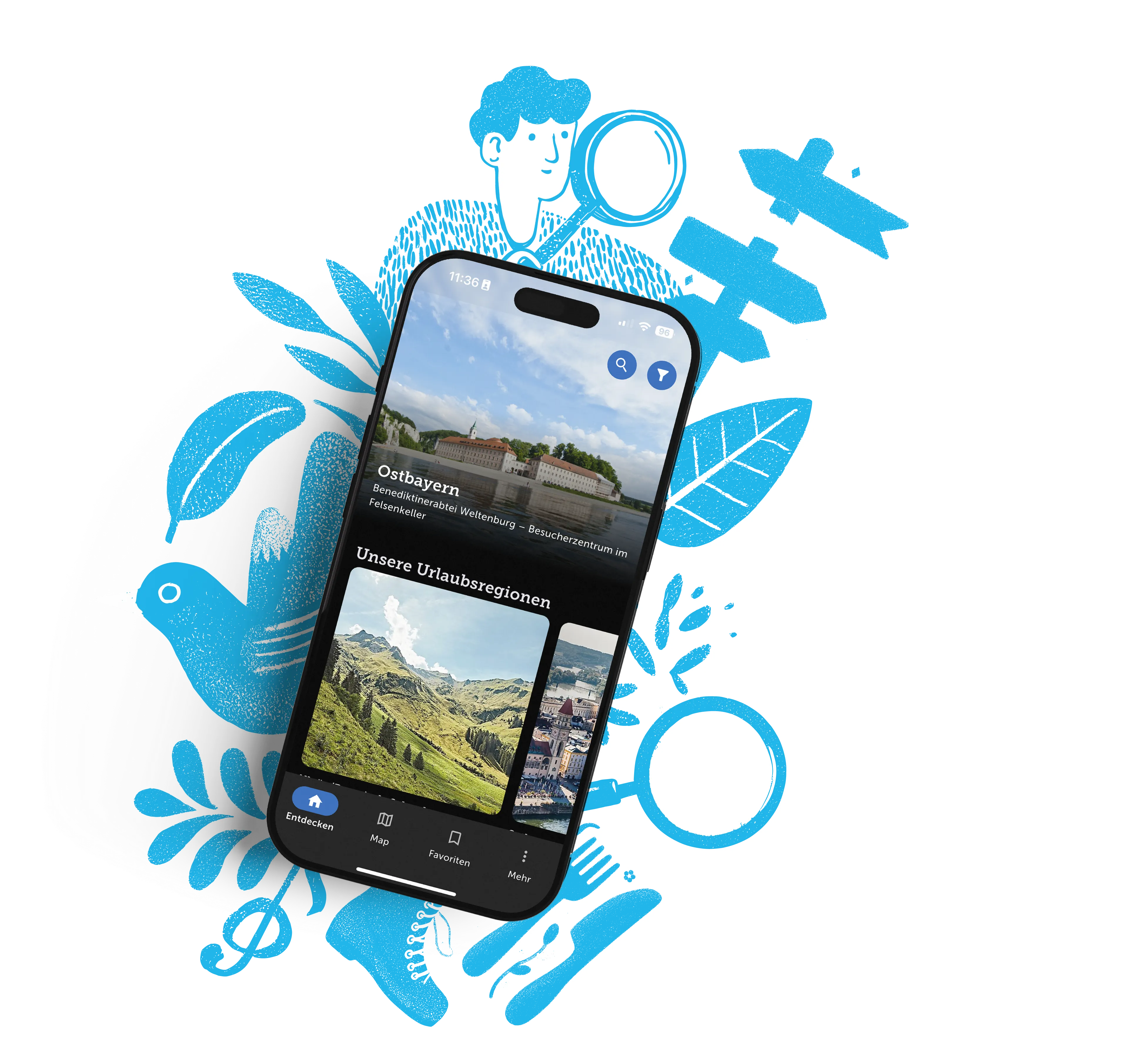 entdecke.bayern App - Key Visual