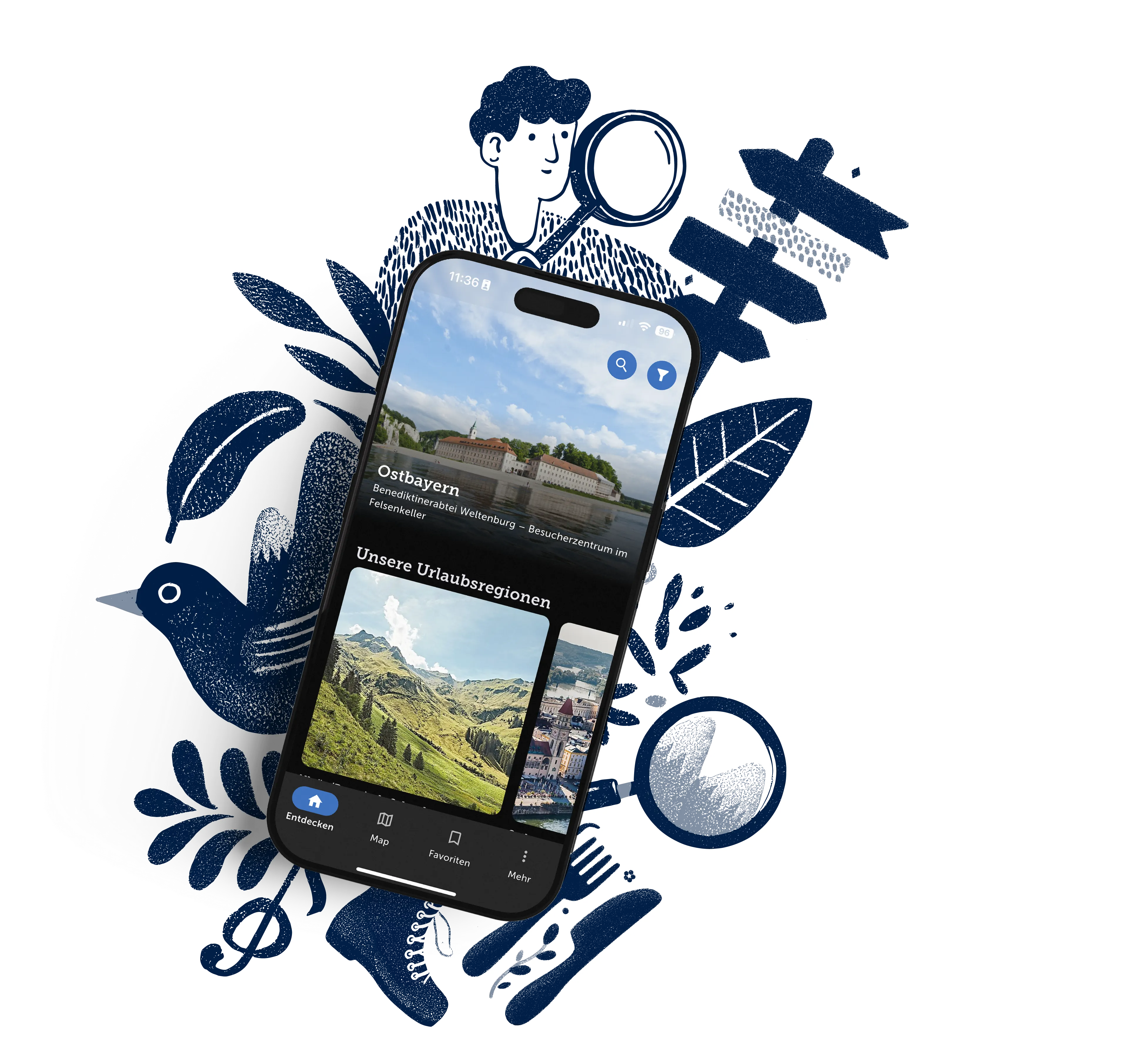 entdecke.bayern App - Key Visual