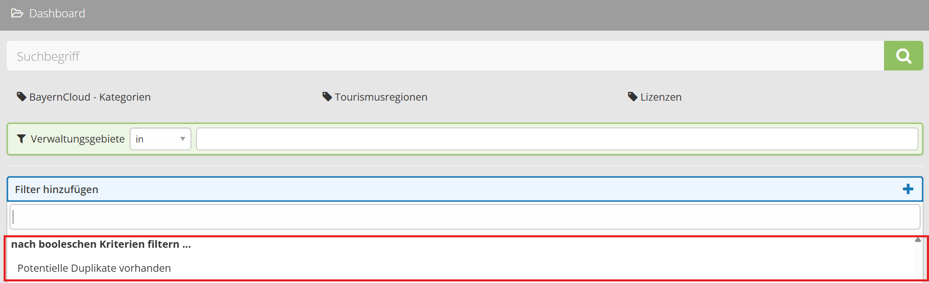 Nach booleschen Kriterien