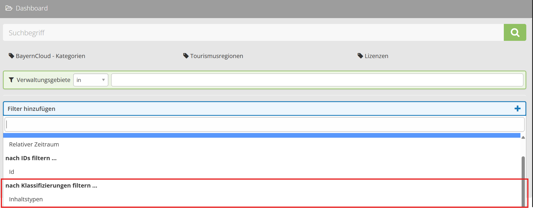 Nach Klassifizierung Filter